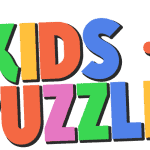 Kids puzzle colourful letters and jigsaw piece graphic for children's games and puzzles website.